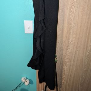 Long Black Ruffle Dress